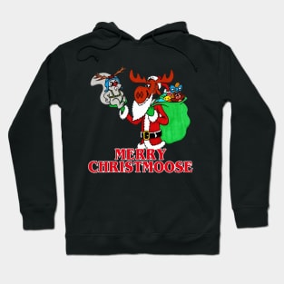 Rocky And Bullwinkle Santa Merry Christmoose Christmas 1 Hoodie